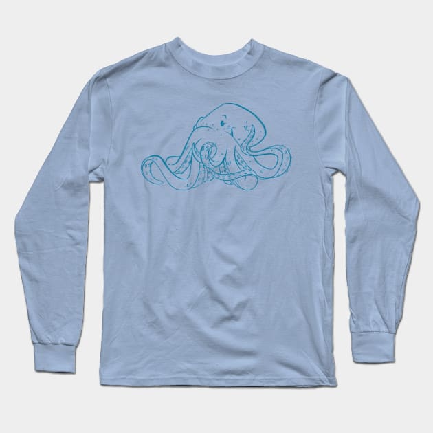 Octopus sketch Long Sleeve T-Shirt by Maxineart